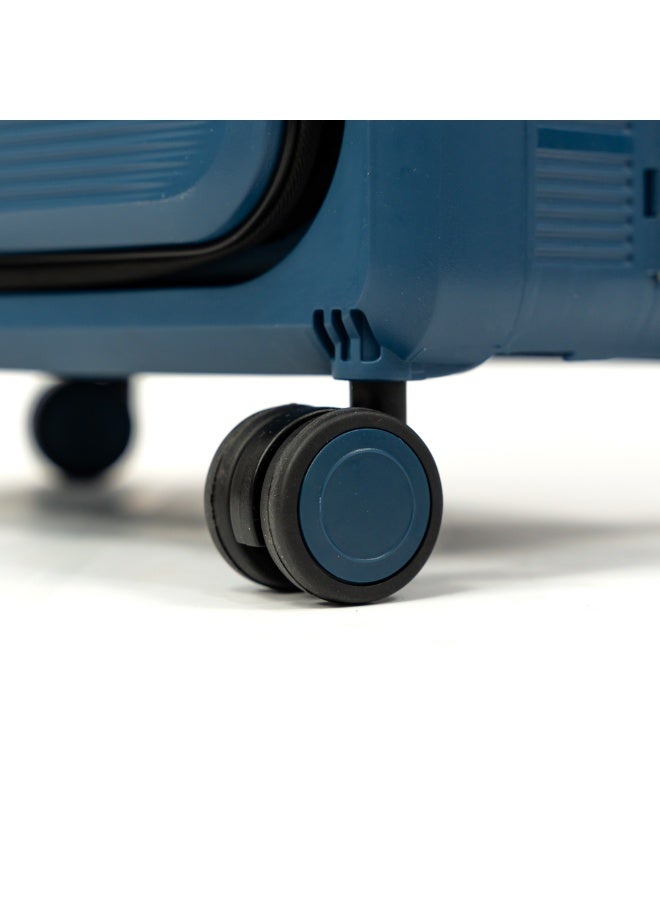 Collapsible & Foldable Hardcase Cabin Suitcase for Travel for Men's & Women's | Travel Trolley Bag| 8 Wheels | TSA Lock | Easy-to-Store (Dark Blue, 20 Inch) - Image 5