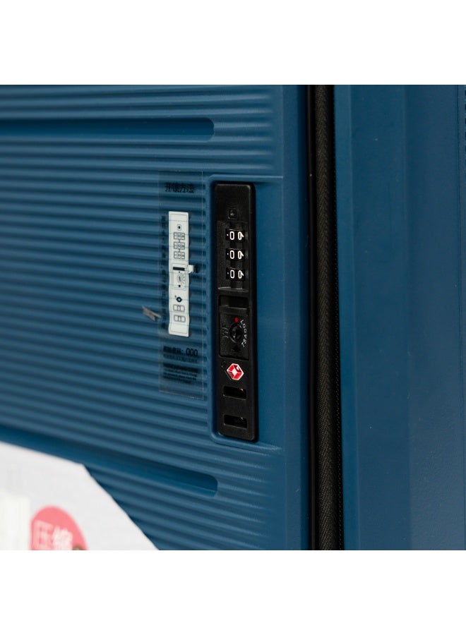 Collapsible & Foldable Hardcase Cabin Suitcase for Travel for Men's & Women's | Travel Trolley Bag| 8 Wheels | TSA Lock | Easy-to-Store (Dark Blue, 20 Inch) - Image 4