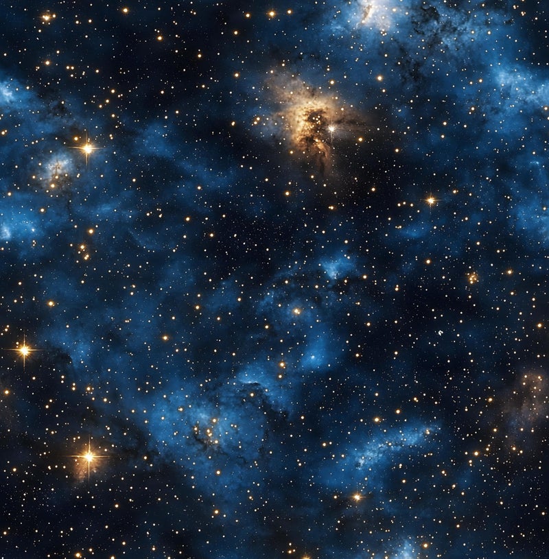 Laatse Blue Starry Peel and Stick Removable Black Sky Contact Paper 17.5" x 118", Gold Star Modern Wallpaper Mural Waterproof Self Adhesive for Wall Bedroom Bathroom Kitchen Cabinet Room Decor - Image 1