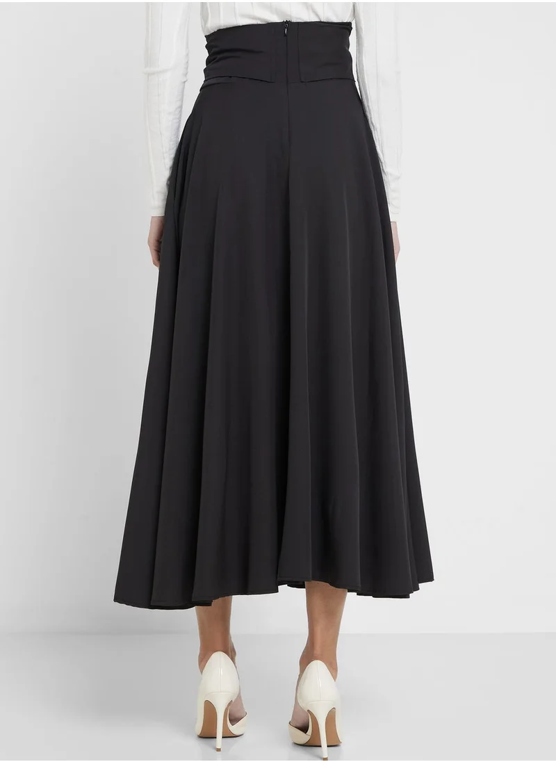 خزانة High Waist A Line Skirt