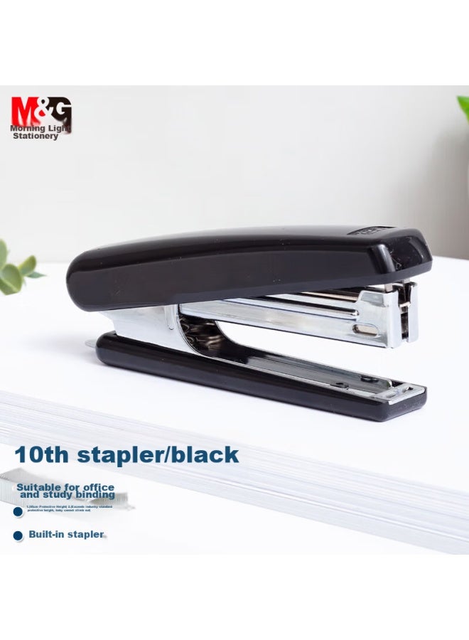 ام اند جي M&g Stationery 10# دباسة، دباسة معدنية متينة مزودة بمزيل دبابيس مدمج ، علبة سوداء فردية Abs92748، العودة إلى الأساسيات - Image 1