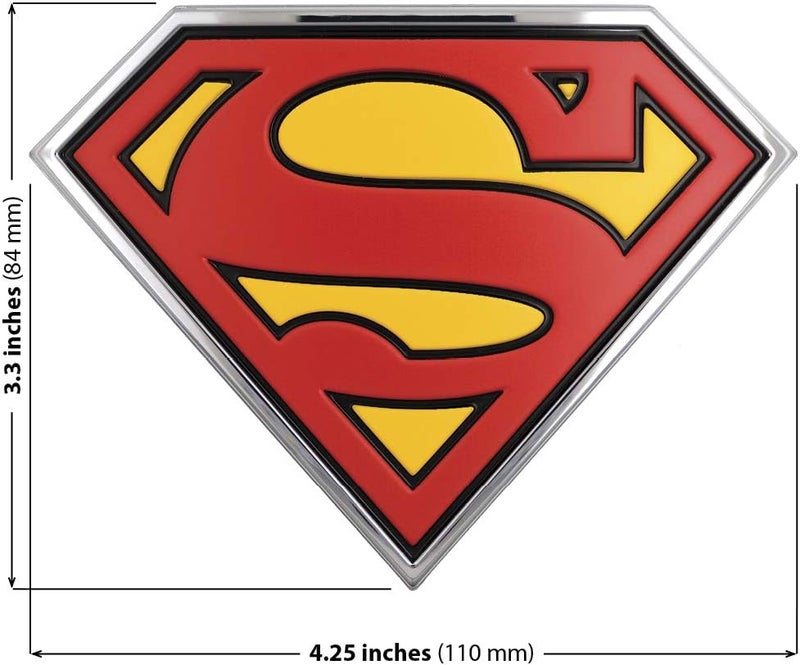 Fan Emblems Superman Logo 3D Car Emblem - Black/Red/Yellow/Chrome - Image 2