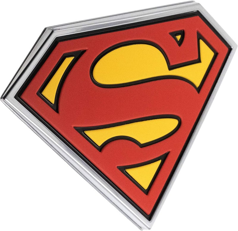 Fan Emblems Superman Logo 3D Car Emblem - Black/Red/Yellow/Chrome - Image 1