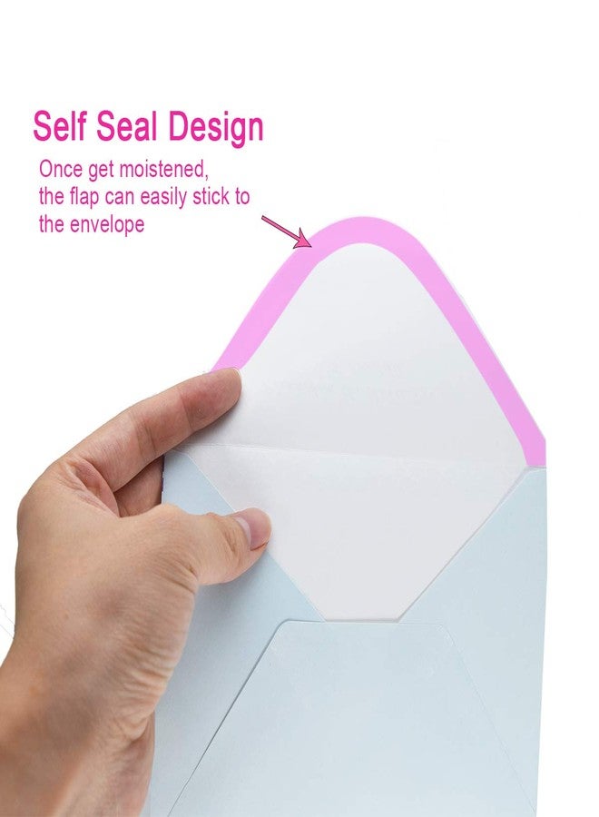 تي-أنتريكس بطاقات دعوة لحفلة حورية البحر من تي-أنتريكس، 24 بطاقة دعوة سحرية لامعة قابلة للتعبئة مع 24 ظرفًا، مثالية لحفلات أعياد ميلاد الفتيات، وحفلات استقبال المولود، وحفلات الزفاف، وحفلات السباحة، وحفلات حورية البحر. - Image 4