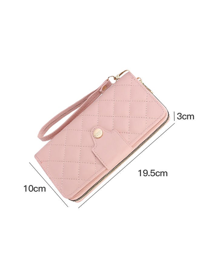 Soft PU Leather Ladies Clutch Handbag for Women Long Wallet Money and Card Holder Bag 10*3*19.5cm  - Image 2