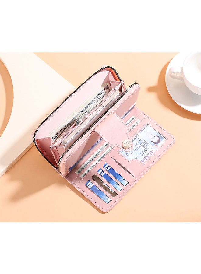 Soft PU Leather Ladies Clutch Handbag for Women Long Wallet Money and Card Holder Bag 10*3*19.5cm  - Image 3