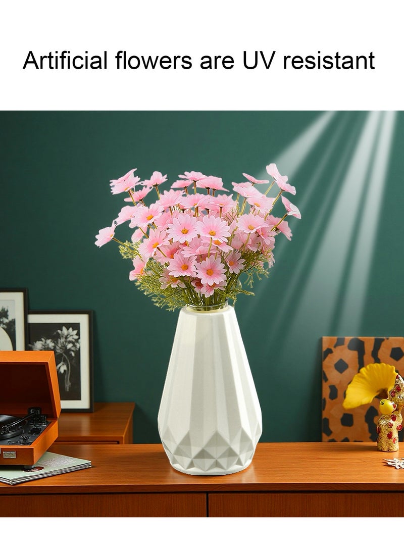 روعة 2 قطعة الزهور الاصطناعية مع الزهرات ديكور المنزل النباتات الاصطناعية الصغيرة للمكتب المكتب المنزل الحمام المطبخ غرفة النوم الفصل النباتات الزائفة - Image 3