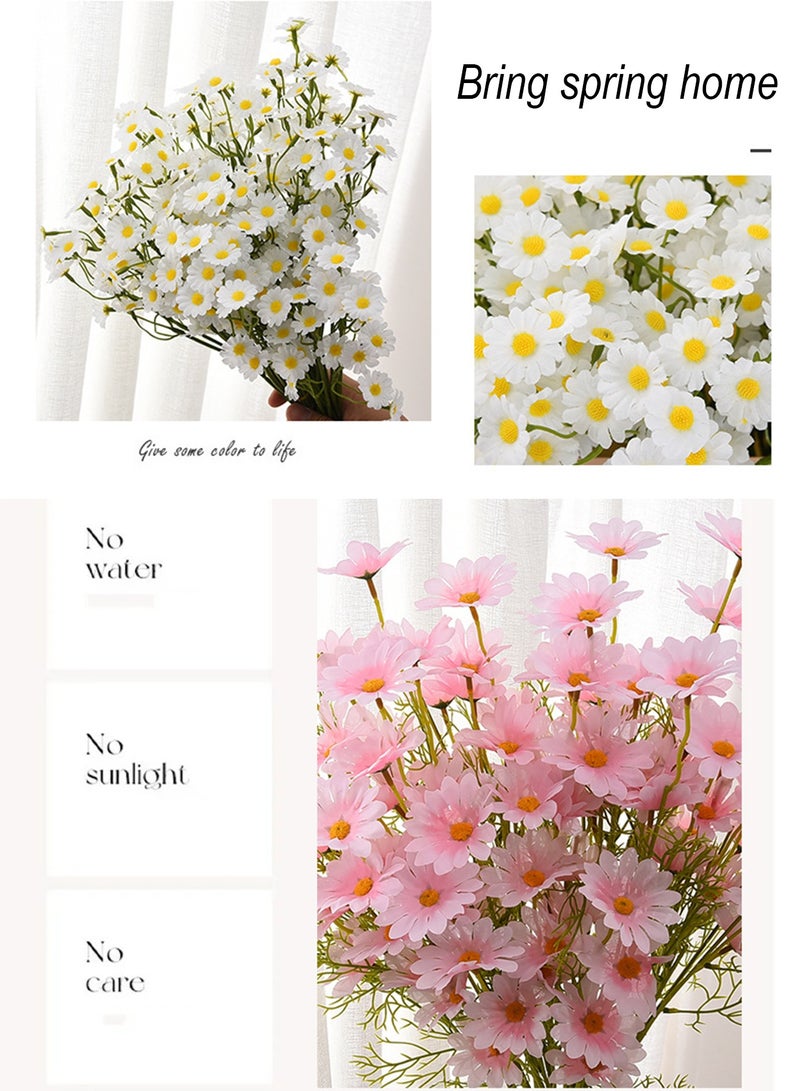 روعة 2 قطعة الزهور الاصطناعية مع الزهرات ديكور المنزل النباتات الاصطناعية الصغيرة للمكتب المكتب المنزل الحمام المطبخ غرفة النوم الفصل النباتات الزائفة - Image 2