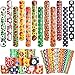 Deekin 48 Pcs Sports Party Favors Slap Bracelets Football Baseball Soccer Snap Bracelet Bands Slap Bands Colorful Decorations for Kids Birthday Party Supplies 88 x 12 Inch - Image 2