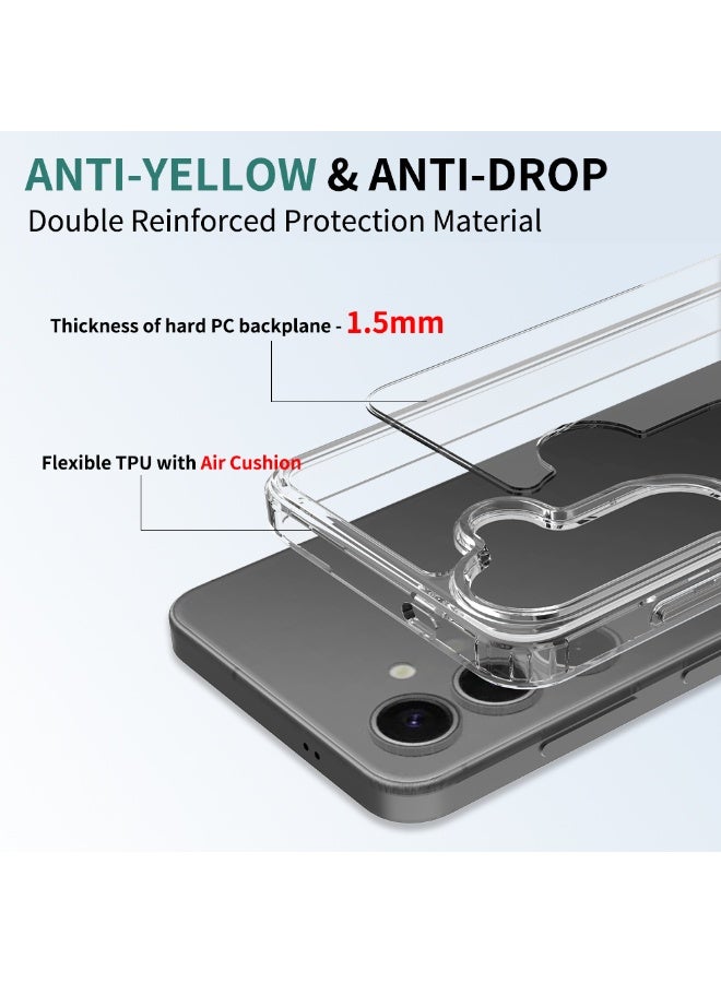 TEXEEM Samsung Galaxy S24 Case Magnetic Clear Anti-yellowing Shockproof Protective Phone Case - Image 4