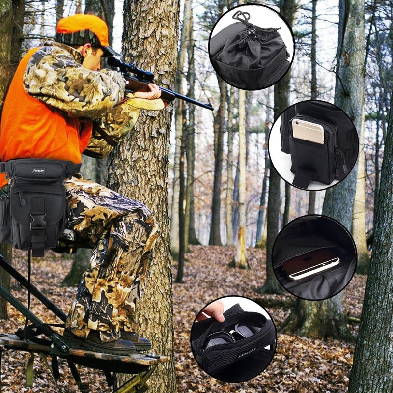 Jueachy Drop Leg Bag for Men Tactical Metal Detecting Thigh Pack with Water Bottle Pouch - Image 2