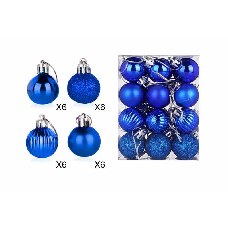 Cross Border Christmas Plating Ball 3cm Bright Powder Special Shaped Ball Plastic Ball Christmas Tree Mall Decorations - Image 1