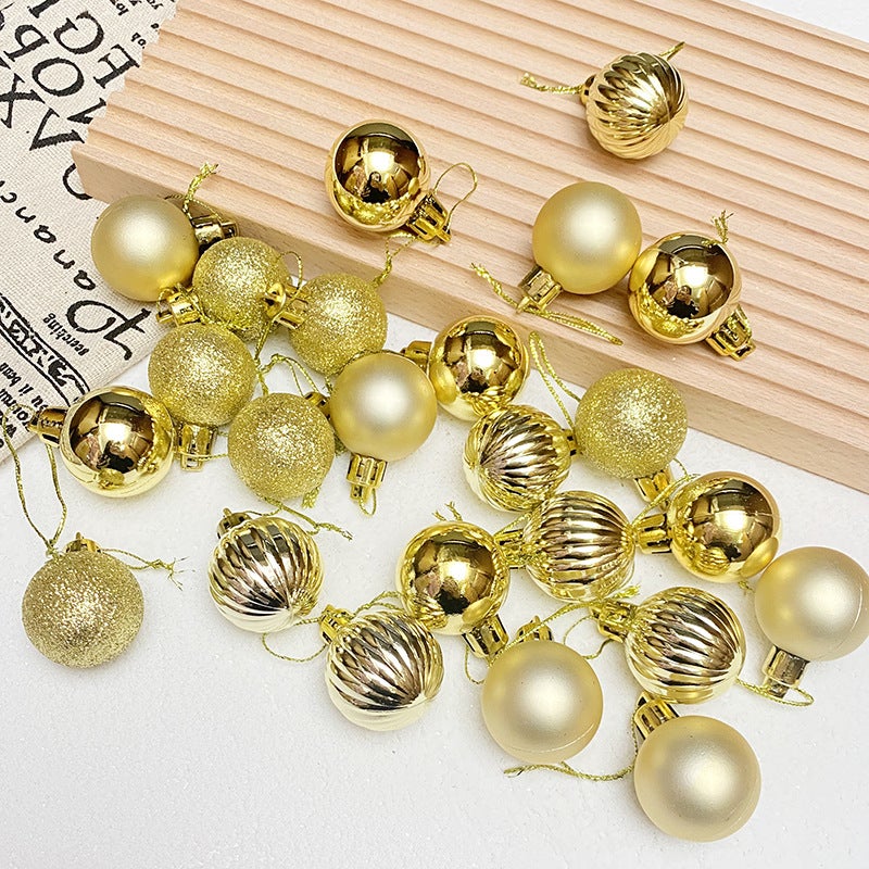 Cross Border Christmas Plating Ball 3cm Bright Powder Special Shaped Ball Plastic Ball Christmas Tree Mall Decorations - Image 2