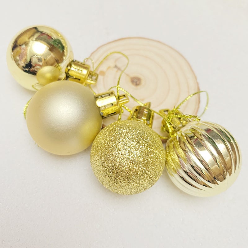 Cross Border Christmas Plating Ball 3cm Bright Powder Special Shaped Ball Plastic Ball Christmas Tree Mall Decorations - Image 3