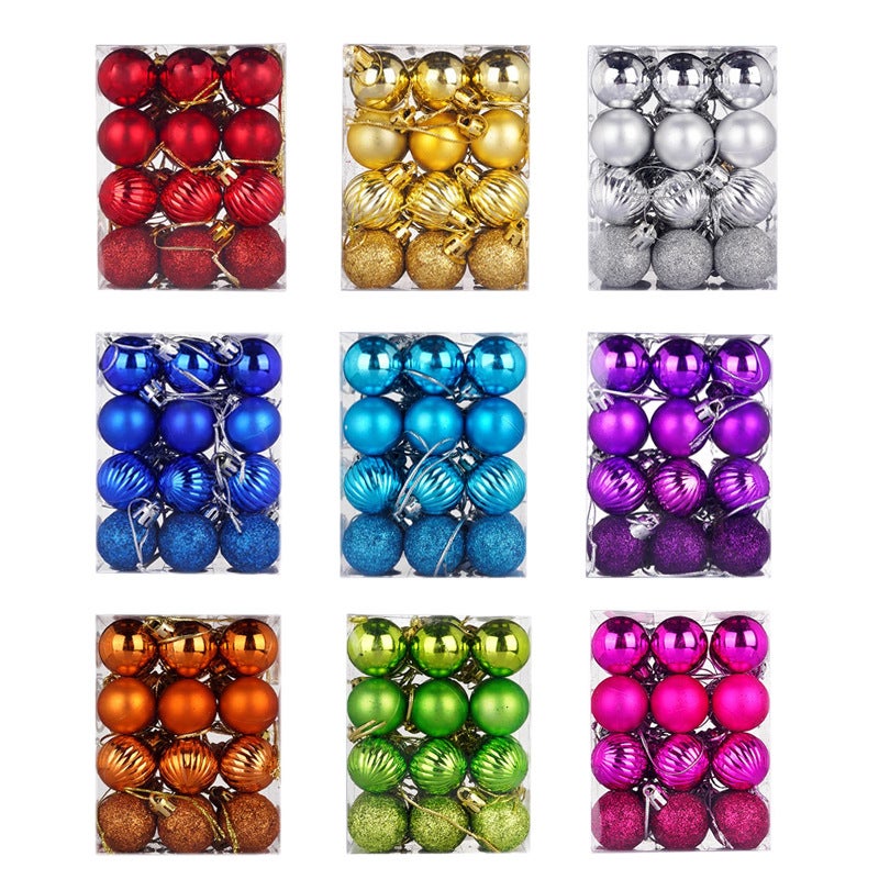 Cross Border Christmas Plating Ball 3cm Bright Powder Special Shaped Ball Plastic Ball Christmas Tree Mall Decorations - Image 4
