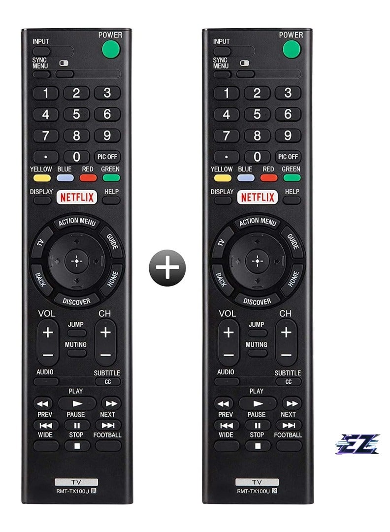 ELTRAZONE Replacement Remote Control RMT-TX100U for All Sony Bravia 4K UHD LCD LED HD Smart TVs - Includes Netflix & Shortcut Buttons - With Battery - Image 2