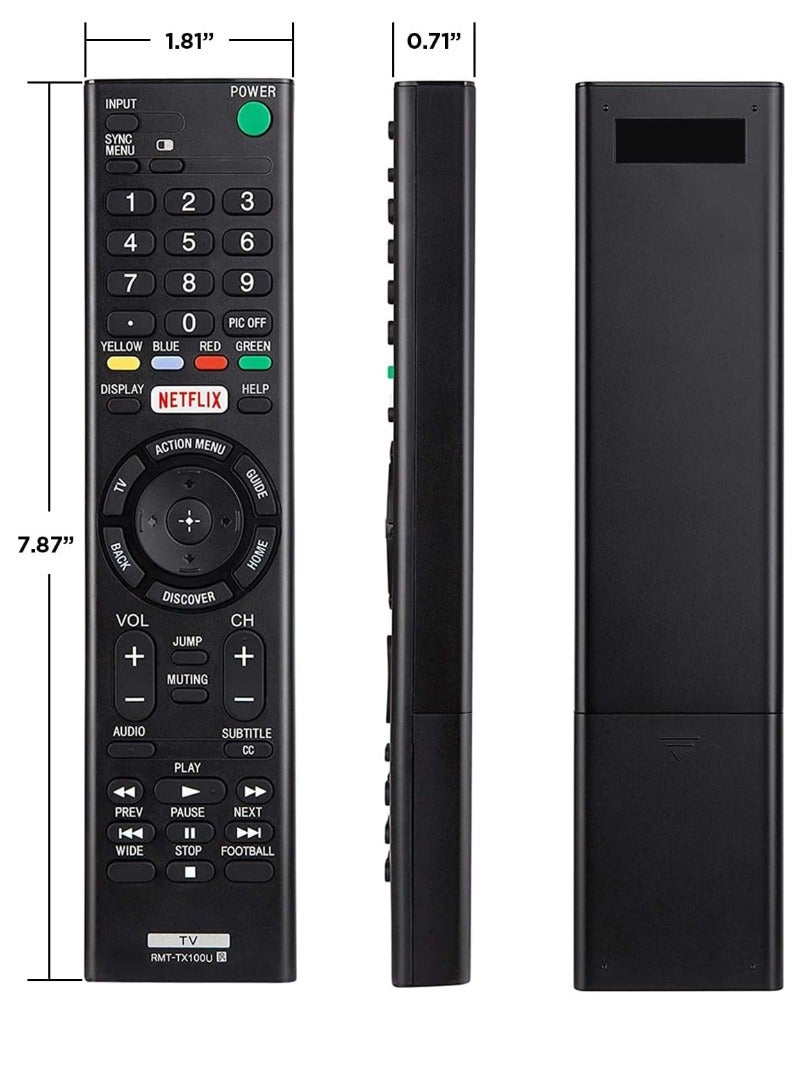 ELTRAZONE Replacement Remote Control RMT-TX100U for All Sony Bravia 4K UHD LCD LED HD Smart TVs - Includes Netflix & Shortcut Buttons - With Battery - Image 3