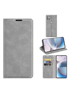 Case Cover For For Motorola Moto One 5G Ace Retro-skin Business Magnetic Suction Leather Case with Holder & Card Slots & Wallet(Grey)