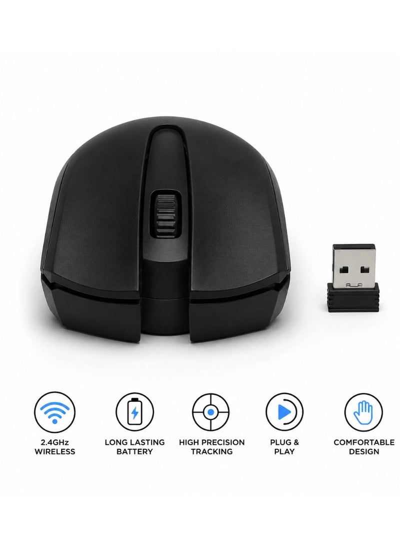 2.4GHz Wireless Mouse 1200 DPI – USB Optical Mouse with Stable Connection for Laptop & Desktop PC - Image 2