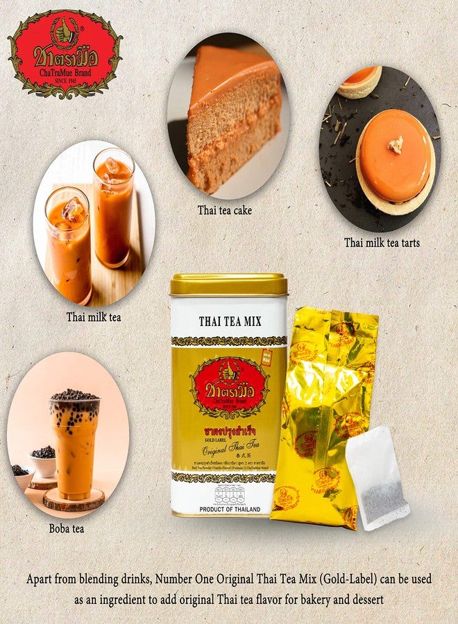 Chatramue Number One Original Thai Tea Mix ChaTraMue Thai Tea for Boba Tea, Hot Tea, Iced Tea (Gold Label 50 Tea Bags) - Image 4