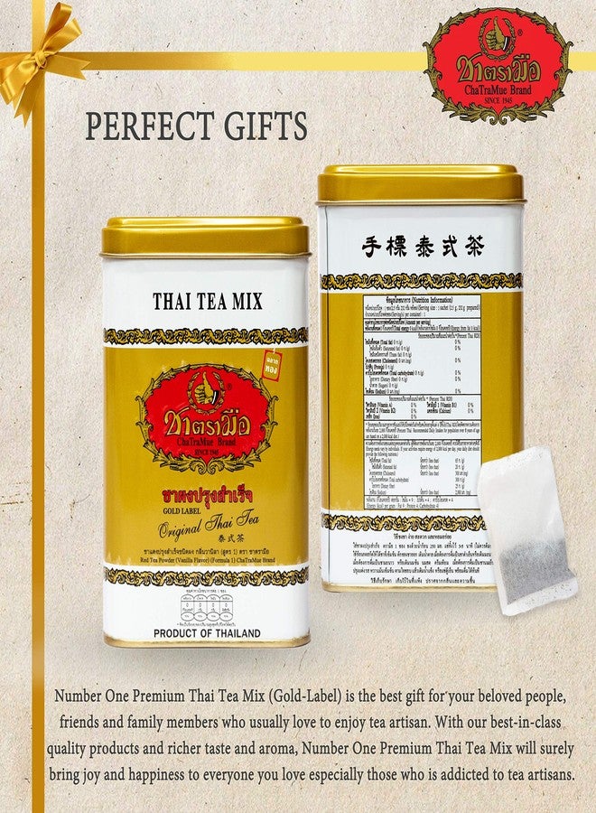Chatramue Number One Original Thai Tea Mix ChaTraMue Thai Tea for Boba Tea, Hot Tea, Iced Tea (Gold Label 50 Tea Bags) - Image 2