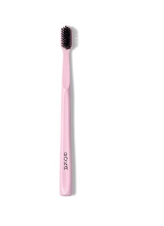 BOKA Boka Classic Denture Brushes with Activated-Charcoal, Extra Soft Dental Toothbrush with Bioplastic Handle and Cap, Dentist-Approved for Adults and Kids (Pack of 1, Pink)  - Image 1