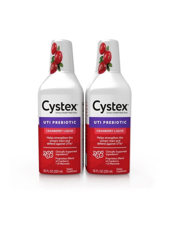 Cystex - Urinary Tract Infection Support Cranberry Prebiotic Supplement For Uti Protection & Urinary Health Maintenance Dmannose & Vitamin C 7.6 Oz (2 Pack) - Image 1