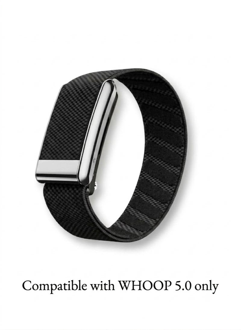 سوار معصم Premium SuperKnit من النايلون متوافق مع WHOOP 5.0 وWHOOP One وWHOOP Peak – حزام بديل ناعم وجيد التهوية، قابل للتعديل، مريح وآمن للرياضة والاستخدام اليومي - Image 1