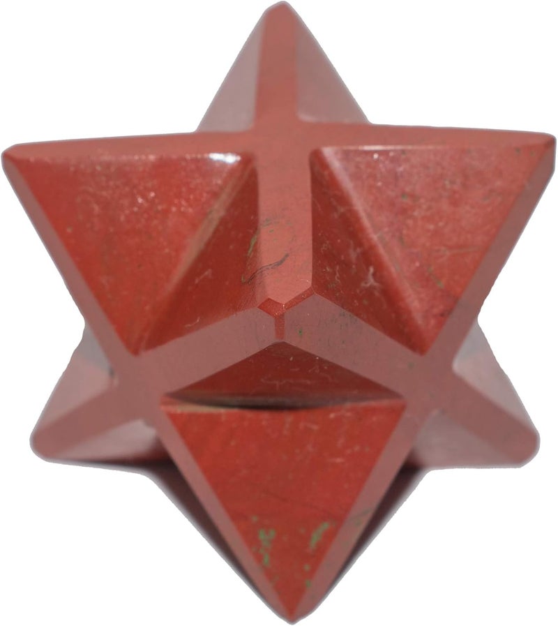 Sian Crystals Red Jasper 8-Point Merkaba Star for Focus/Red Jasper Stone/Stamina/Physical Strength/Balances The Root Chakra/ 45mm (1.75 inch) Large Size Merkaba/Handmade 