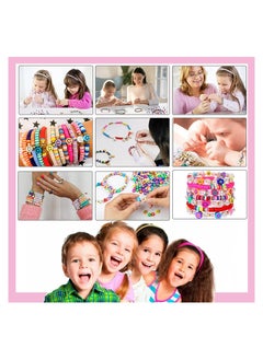 KASTWAVE Clay Beads Bracelet Making Kit, Beads DIY Set Handmade Necklace Earring Phone Charm with Pearls Smiley Face Letter for Girls Kids Adults  - Image 3