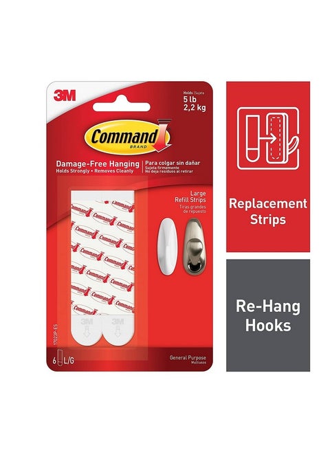 08482000511 Large White (17023P Es) 6 Refill Strips 6 Count