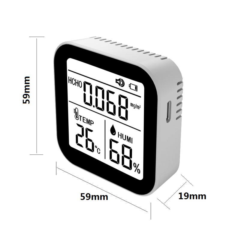 3 In 1 Air Quality Monitor, White, High Accuracy Electrochemical Sensor - Reliable Alarm Function Air Quality Tester for Indoor Outdoor Personal Use - Image 4