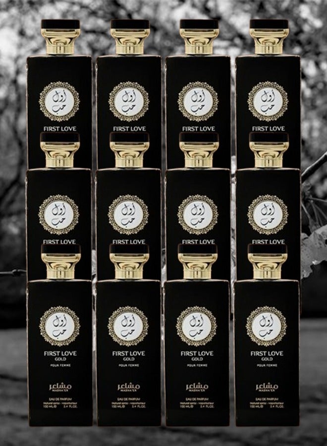 لوف 12 قطع عطر أول حب جولد مشاعر  100 مل - Image 1
