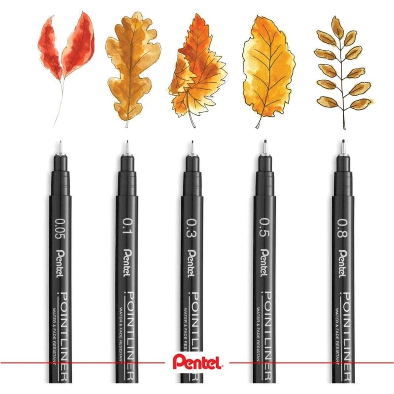 Pentel Arts Pointliner Pen, (0.05mm), Black Ink, Box of 12 Pens (S20P-05A) - Image 4
