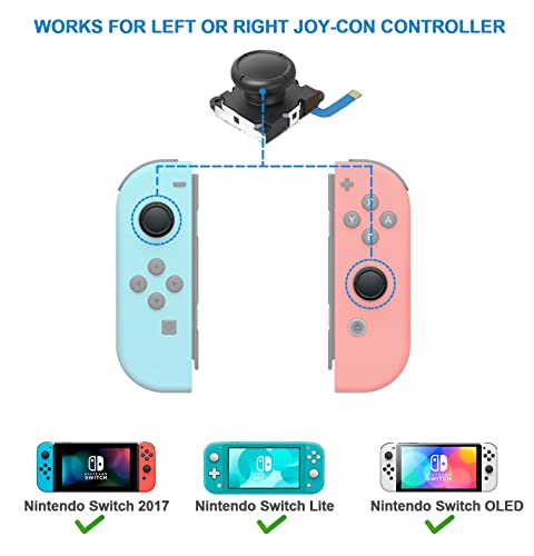 Veanic 2-Pack Replacement Joystick Analog Thumb Stick Repair Kit for Nintendo Switch / Switch OLED Model / Switch Lite Joy-Con Controller - Drift Fix Tools Y1.5 / +1.5 Screwdriver / Pry Tools - Image 3