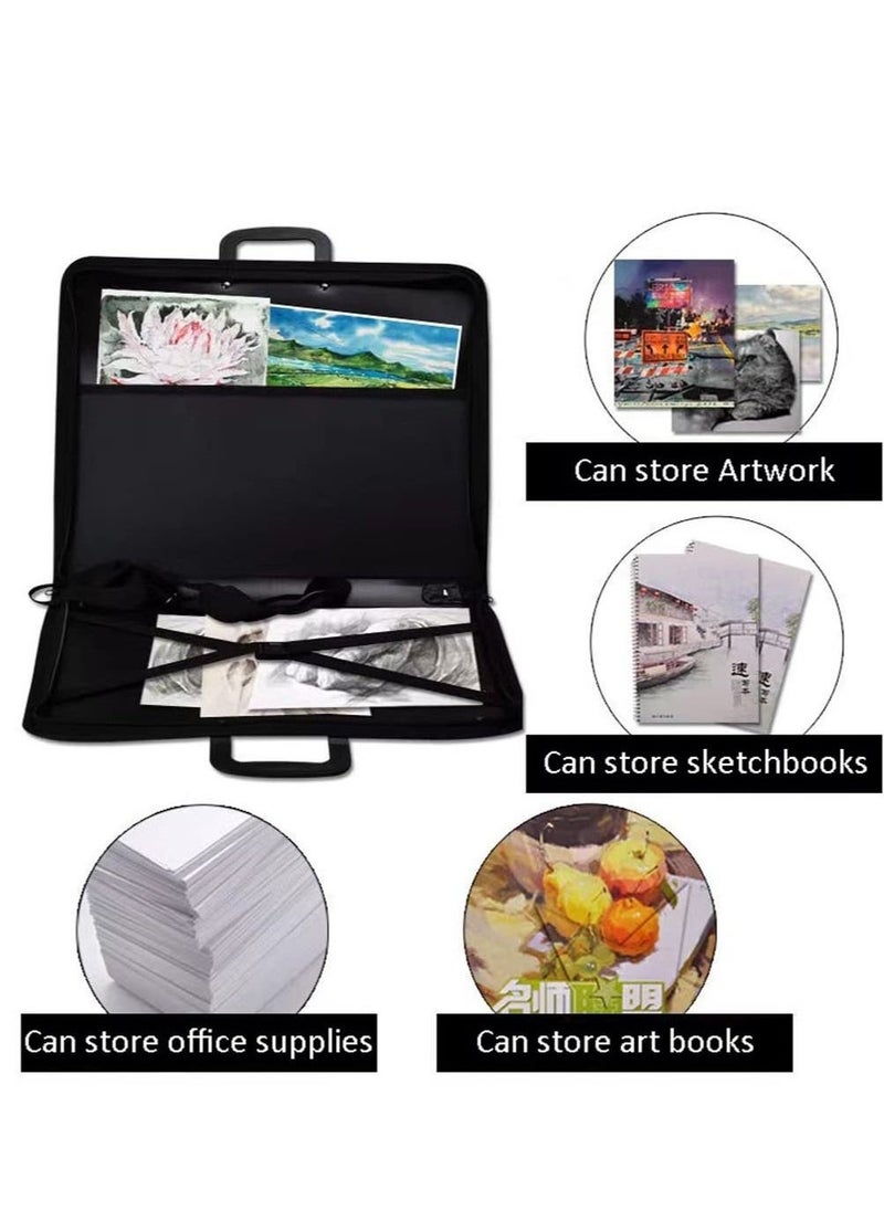 A3 Artist Portfolio Case, Art Portfolio Carrying Bag, Painting Drawing Board Bag, Student Portfolio Drawing Painting Sketch Bag, Art Folder Art Supplies, Artwork Storage Bag (48x37cm) - Image 4