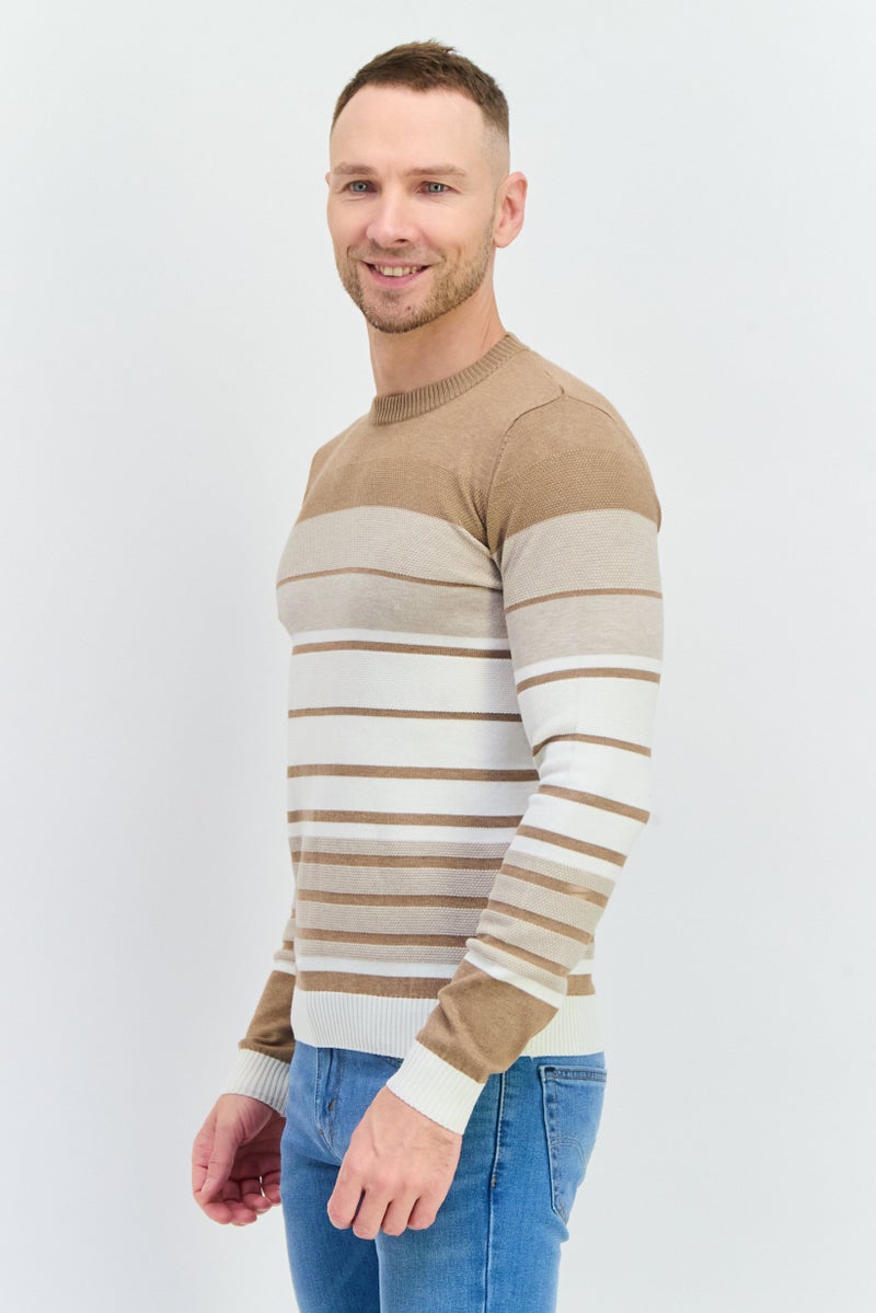 Sorbino سويت شيرت رجالي بياقة دائرية مخطط، توب - Image 2