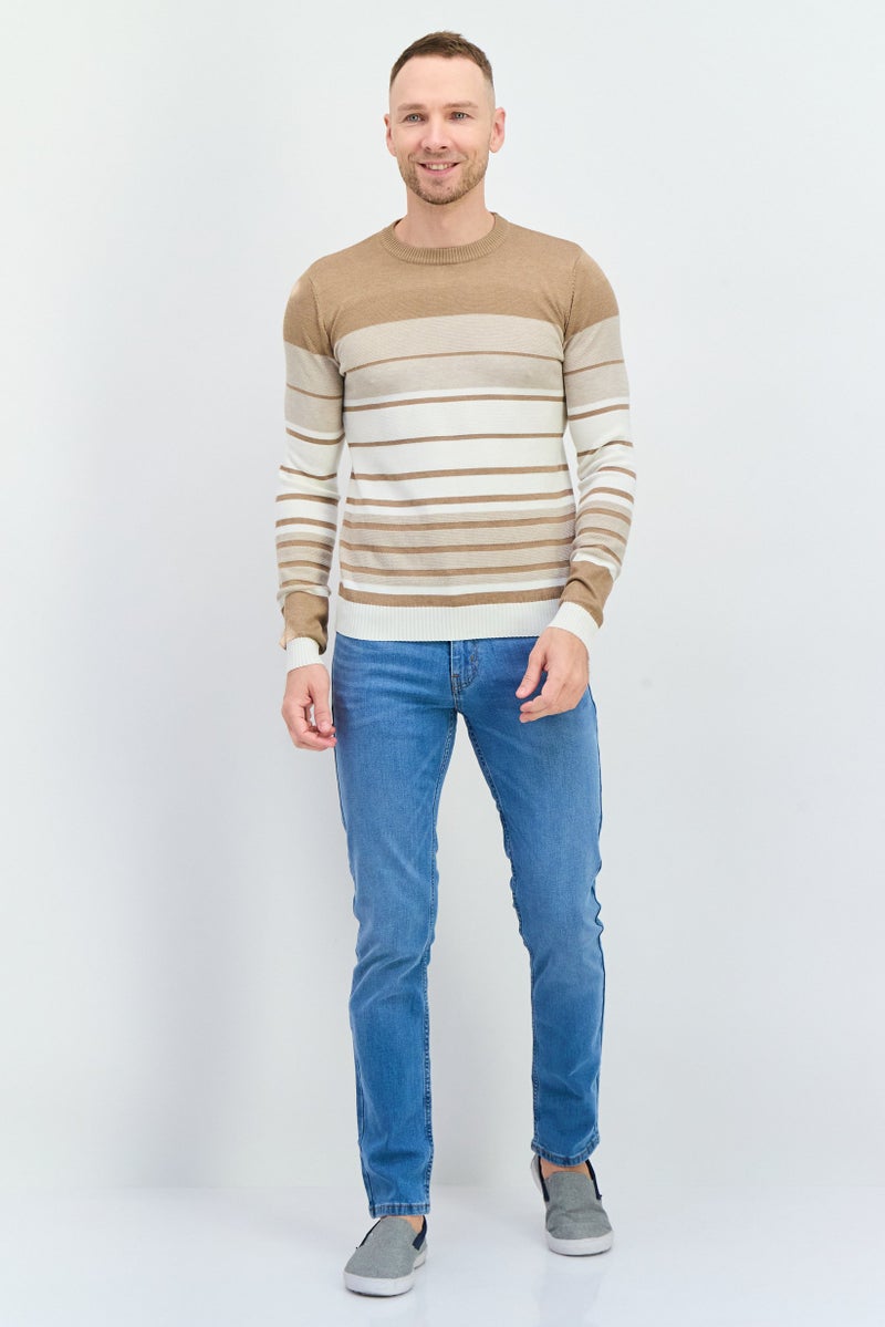 Sorbino سويت شيرت رجالي بياقة دائرية مخطط، توب - Image 4