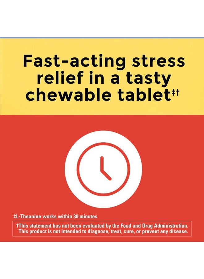 Nature Made Chewable L Theanine 200mg, L-Theanine Supplement for Stress Relief, 50 Chewable Tablets, 50 Day Supply - Image 3