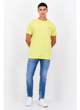 Men Crew Neck Short Sleeve Brand Logo T-Shirt, Yellow - pzsku/Z5C1A46936695BE214FFBZ/45/_/1739629430/7a3639af-d7ec-4e68-9656-4a49410302e7