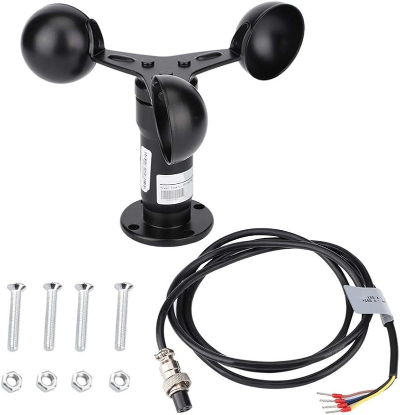 Aluminium Alloy Wind Speed Sensor 12 24V DC Pulse Output Waterproof Low Consumption - Image 2