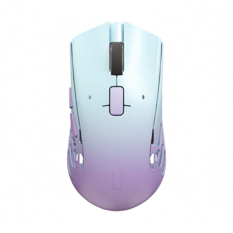 Wireless Computer Mouse White & Purple: Three-Mode Connection, 4K Receiver, 500mAh Battery - Magnesium Alloy Build, Flagship Sensor for Laptop Gaming & Daily Use - Image 1
