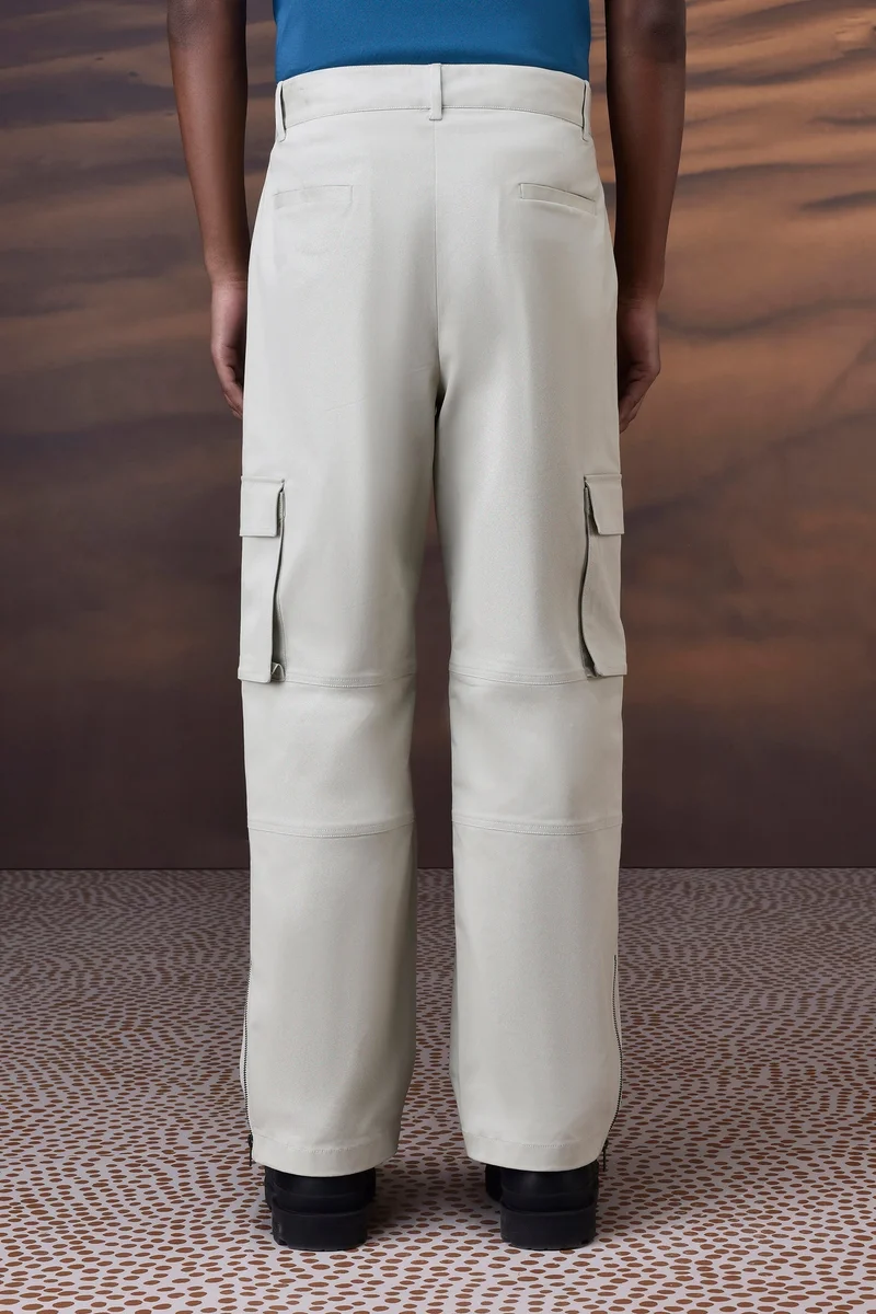 Genes Lecoanet Hemant بنطلون كارغو قطني ناعم بلون السرخس الأخضر