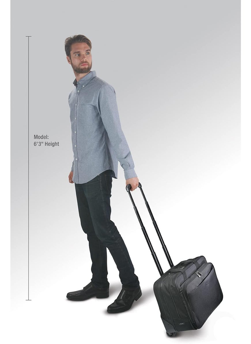 Solo Solo New York Empire Rolling Laptop Bag Rolling Briefcase for Women and Men Fits Up to 173 Inch Laptop  Black CLS9104  - Image 5