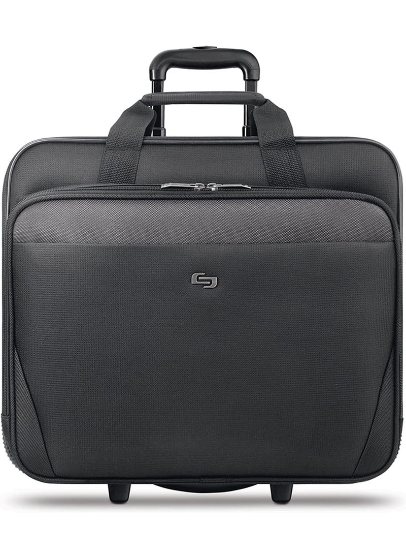 Solo Solo New York Empire Rolling Laptop Bag Rolling Briefcase for Women and Men Fits Up to 173 Inch Laptop  Black CLS9104  - Image 1
