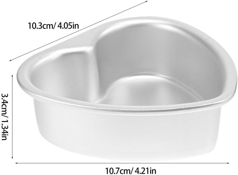 Heart Cake Mold Mini Cheesecake Pans Heart Shaped Cake Rings for Baking Aluminum Alloy Oven Bakeware - Image 2