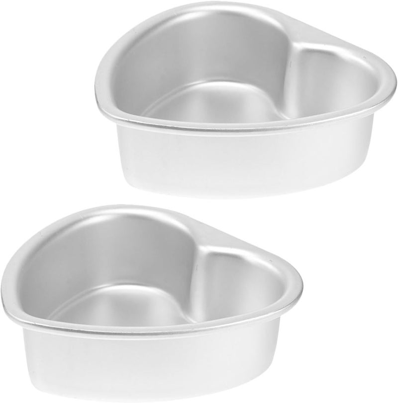 Heart Cake Mold Mini Cheesecake Pans Heart Shaped Cake Rings for Baking Aluminum Alloy Oven Bakeware - Image 1