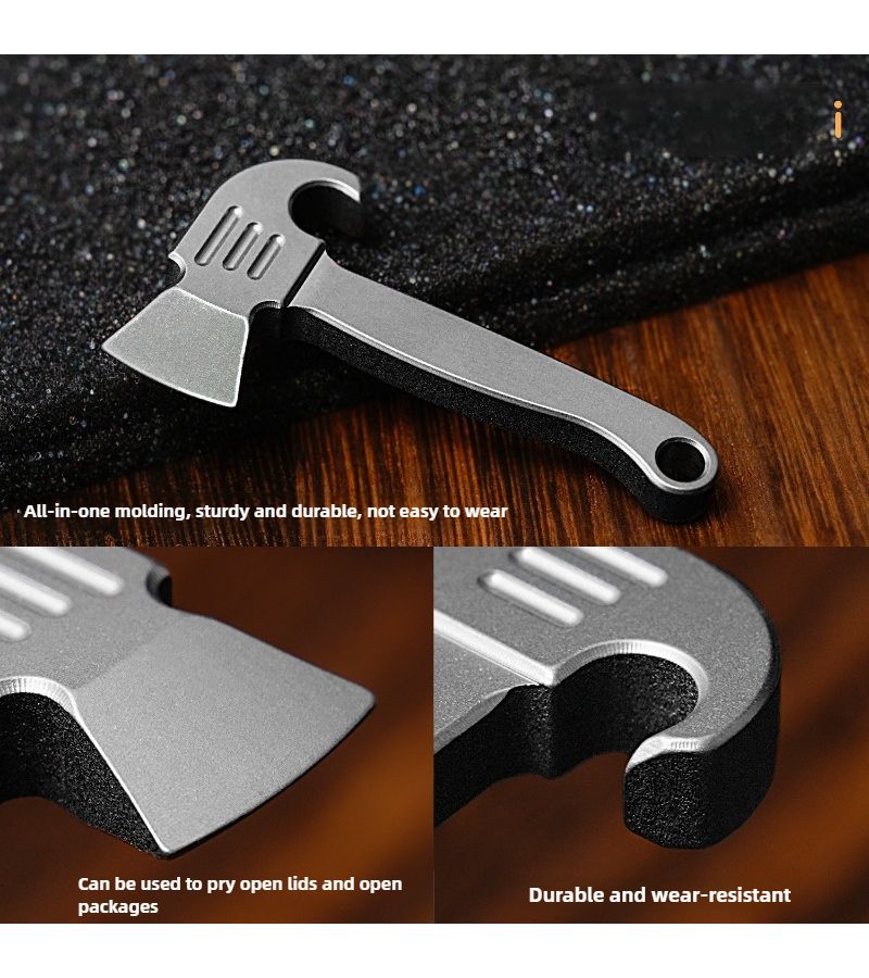 Titanium Alloy Mini Pry Bar Keychain Tool For Packages And Bottle Opening - Image 4