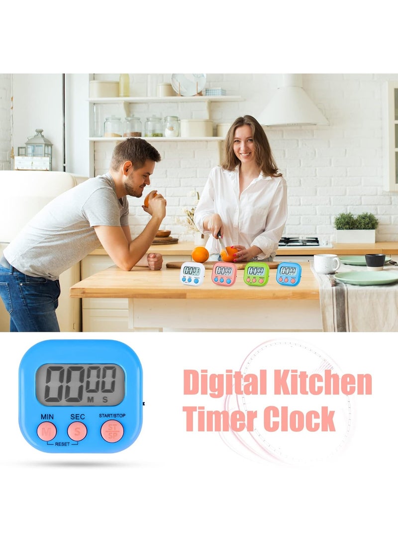 مؤقت مطبخ مغناطيسي رقمي – عداد تنازلي وساعة توقيت – شاشة واضحة – صوت تنبيه عالٍ – متعدد الاستخدامات - Image 2