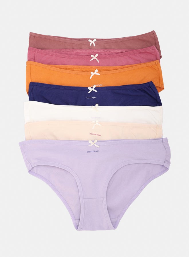 Carina Pack of 7 Colored Bikini Panties - Image 1